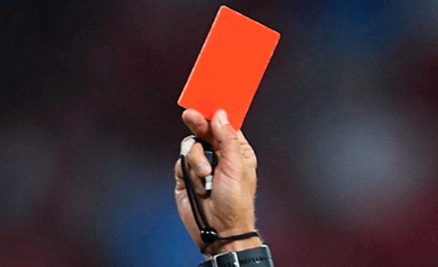 red card mean in soccer